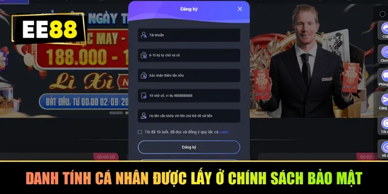Danh tính cá nhân được lấy ở chính sách bảo mật